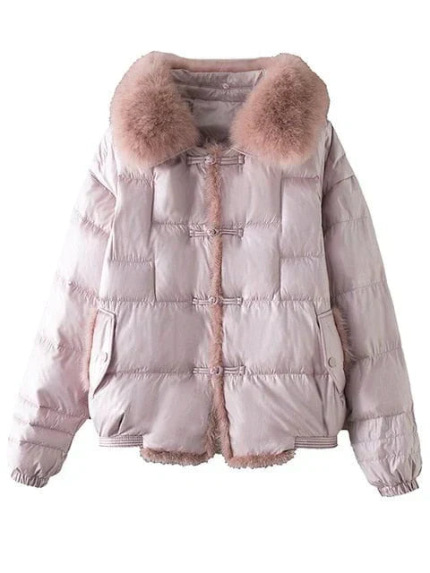 Doudoune Corta con Cierre De Cremallera para Mujer | Ideal para La Temporada Fría