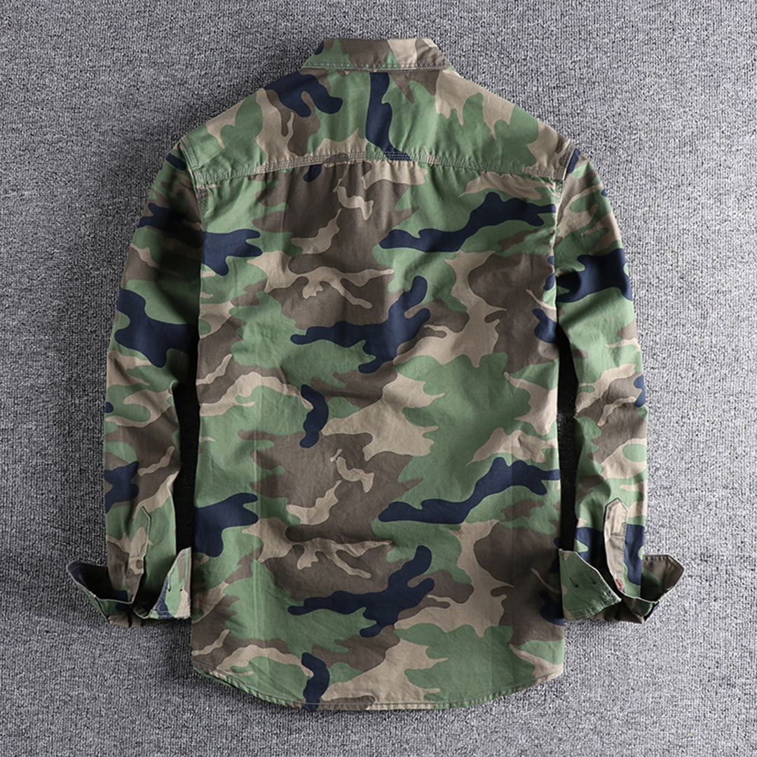 Camisa Con Motivo Camuflaje Y Corte Slim Fit Para Hombre | Ideal Para Uso Diario
