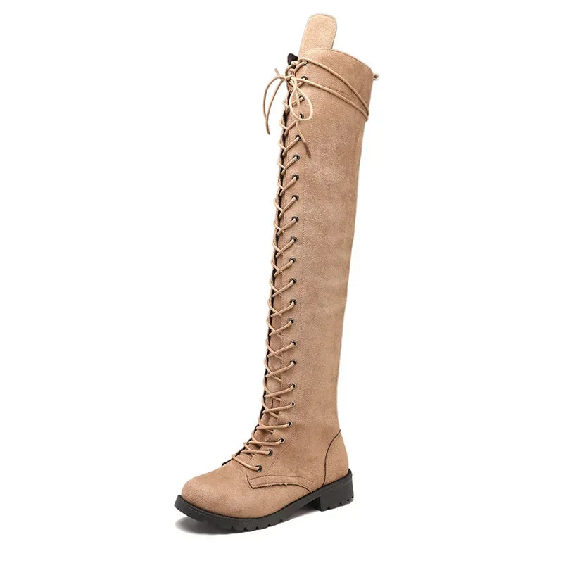 Botas Overknee con Cordones para Mujer | Ideal para Varias Temporadas