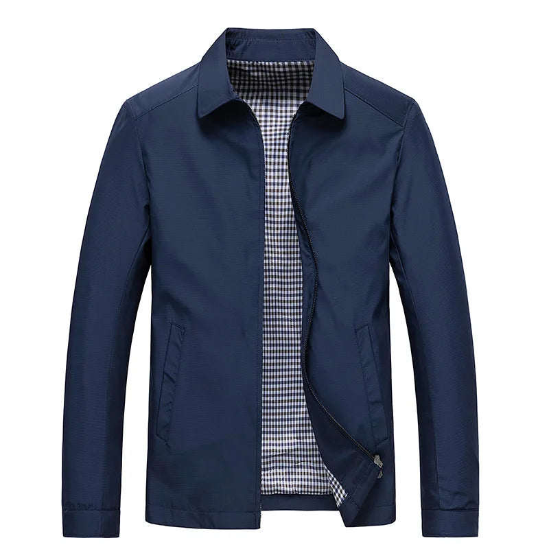 Chaqueta con Cuello Alto y Cierre de Cremallera para Hombre | Ideal para Uso Diario