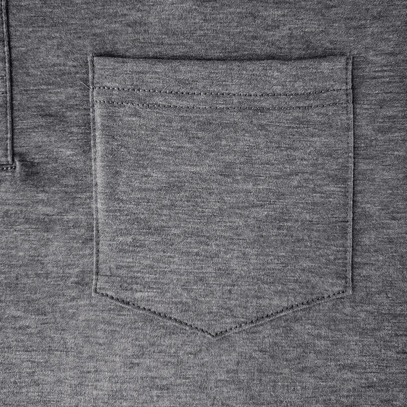 Camisa De Manga Larga Con Col Interior Contrastado Y Bolsillo En El Pecho Para Hombre | Ideal Para Uso Profesional E Informal