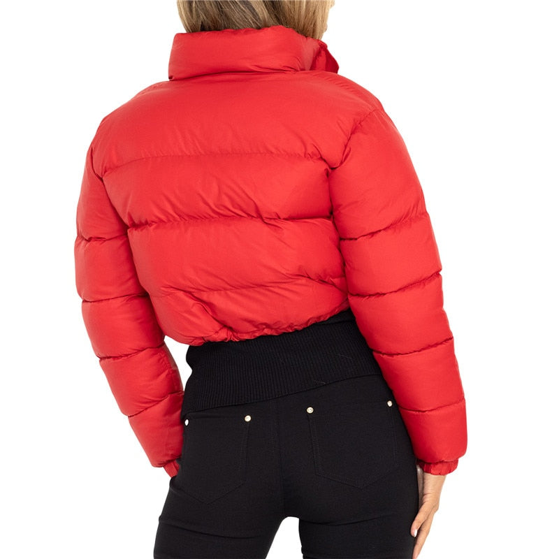 Chaqueta Acolchada De Invierno Con Cierre Frontal Para Mujer | Ideal Para Temporada Fría