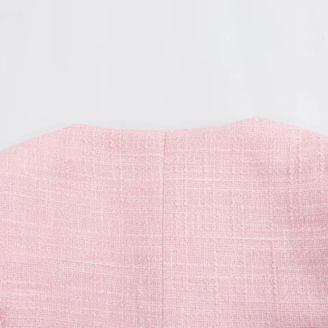 Blazer Corto con Cuello Redondo y Color Rosa para Mujer | Ideal para Oficina y Uso Diario