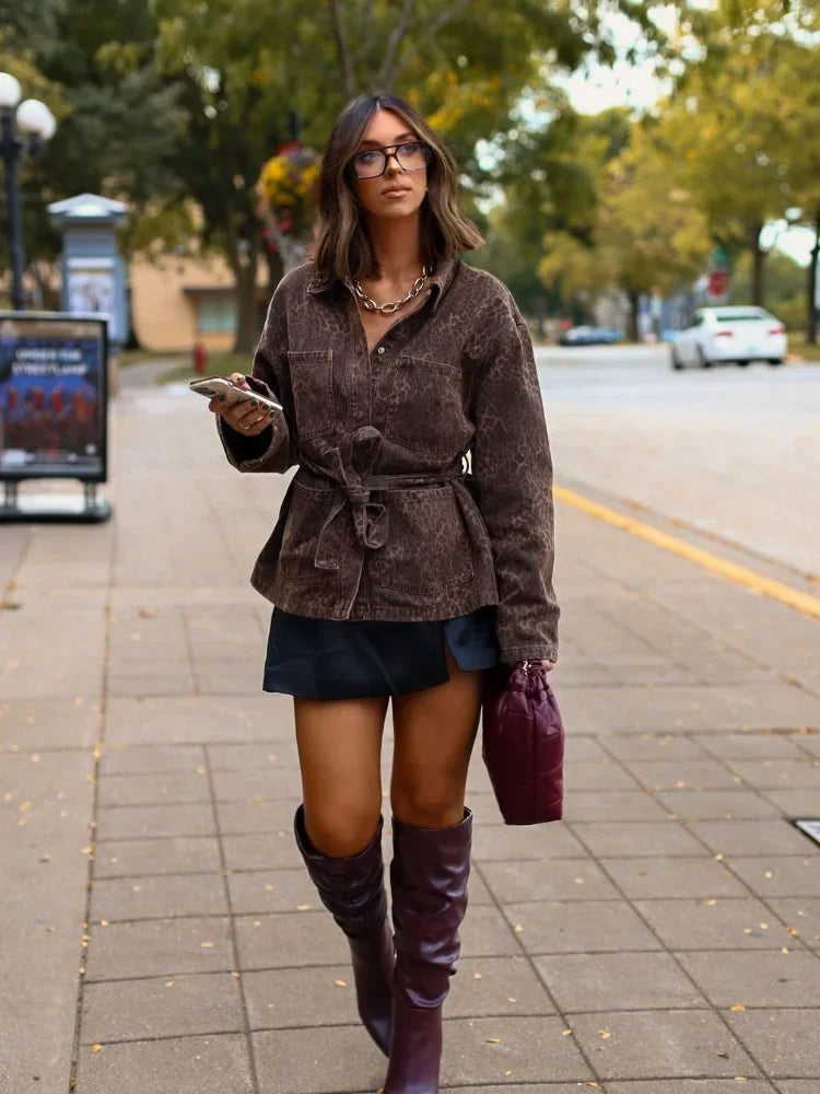 Chaqueta Ceñida Con Cinturón Para Mujer | Ideal Para Media Temporada Y Uso Diario