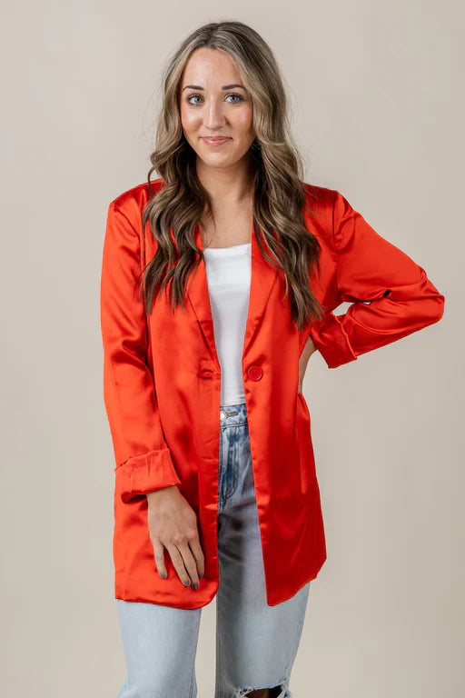 Blazer Con Corte Estructurado Y Cierre Frontal Recto Para Mujer | Ideal Para Uso Diario Y Profesional