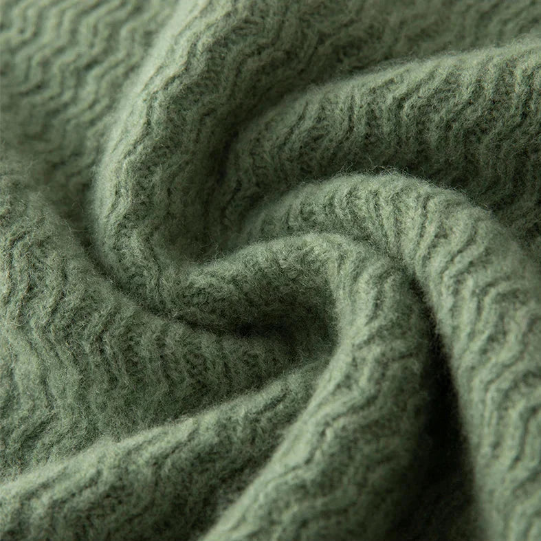 Jersey con Media Cremallera y Textura Acanalada en Zigzag para Hombre | Ideal para Entretiempo
