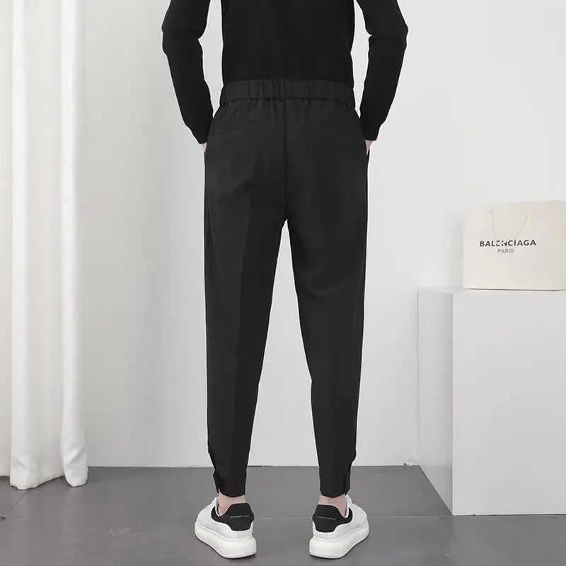 Pantalones Slim Fit con Cintura Elástica para Hombre | Ideales para Uso Diario y Semi-Formal