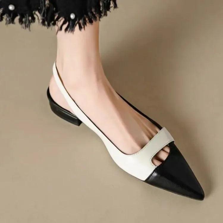 Sandalias Con Punta Fina Y Correa Trasera Para Mujer | Ideal Para Uso Diario Y Ocasiones Formales