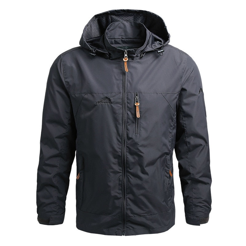 Chaqueta Ligera Con Capucha Ajustable Y Bolsillos Con Cremallera Para Hombre | Ideal Para Actividades Exteriores Y Uso Diario