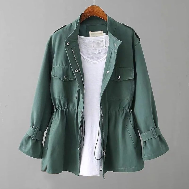 Trench Largo con Doble Botonadura y Cinturón Ajustable para Mujer | Ideal para Otoño y Eventos Formales