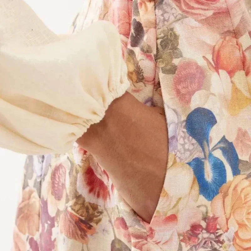 Vestido Midi con Cierre de Botones y Cinturón Extraíble para Mujer | Ideal para Primavera