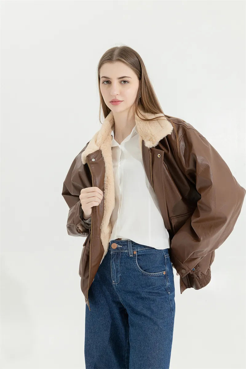 Abrigo De Invierno Con Ajuste Holgado Y Diseño Liso Para Mujer | Ideal Para Invierno