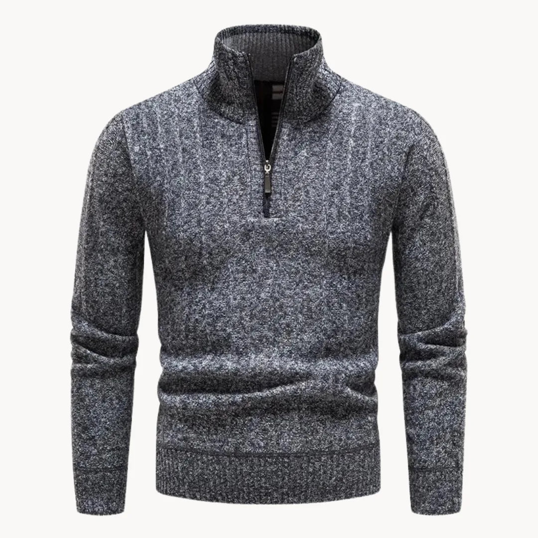 Jersey De Manga Larga Con Media Cremallera Para Hombres | Ideal Para Uso Diario Y Entornos Informales
