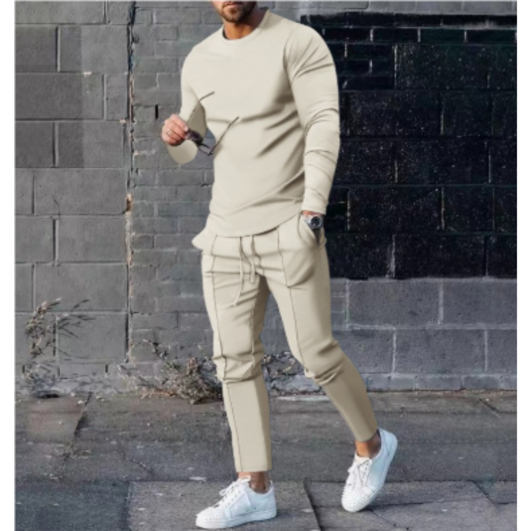 Conjunto de Dos Piezas con Pantalón y Sudadera de Manga Larga para Hombre | Ideal para Uso Diario