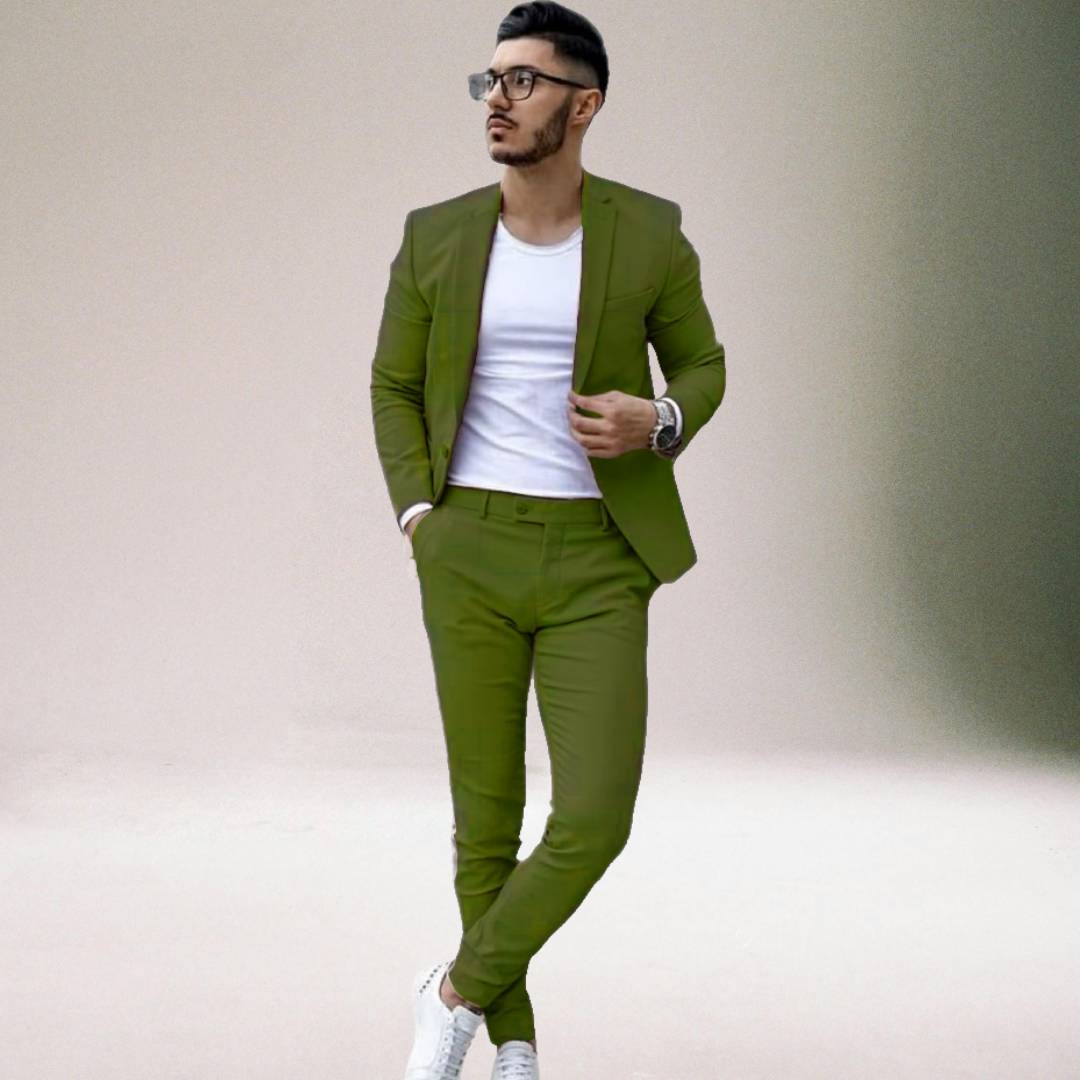 Conjunto de Blazer y Pantalón Slim para Hombre | Ideal para Ocasiones Formales y Uso Diario