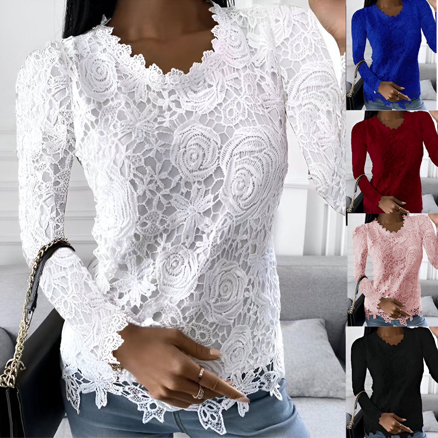 Blusa Con Escote Redondo Para Mujer | Ideal Para Uso Profesional Y Diario