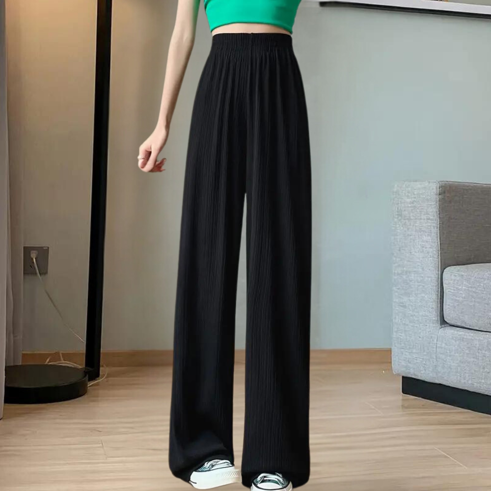 Pantalón Holgado Con Cintura Elástica Para Mujer | Ideal Para Uso Diario