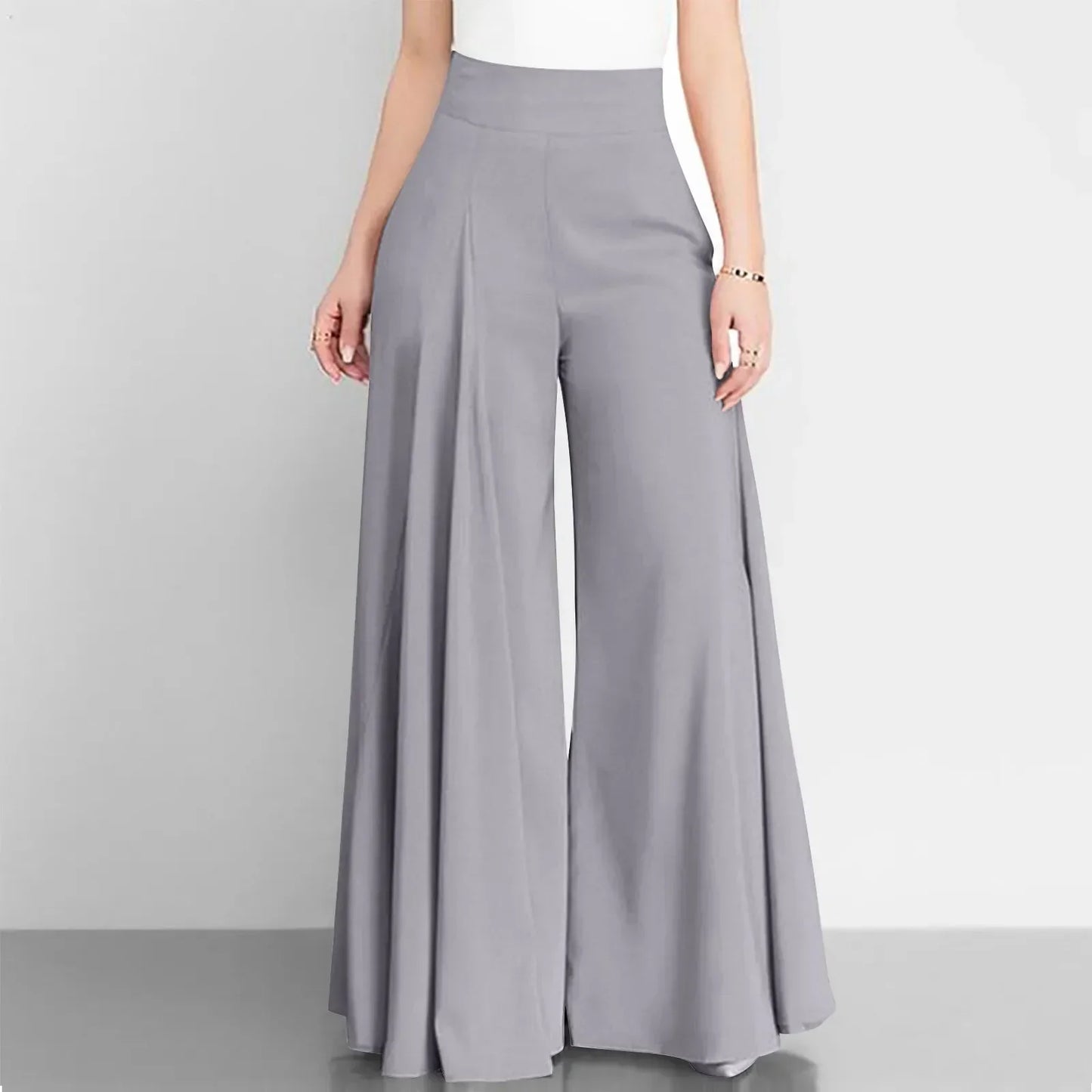 Pantalón Con Cintura Elástica Y Pierna Ancha Para Mujer | Ideal Para Uso Diario O Profesional