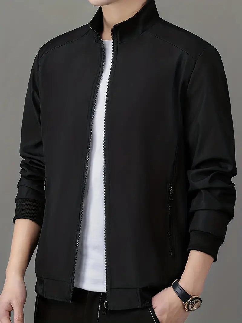 Chaqueta Con Cierre De Cremallera Y Corte Clásico Para Hombre | Ideal Para Uso Diario
