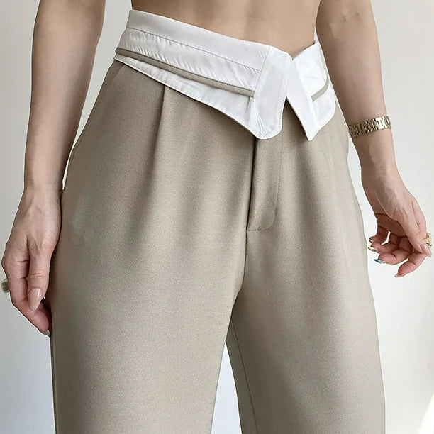 Pantalón Amplio con Cintura Elástica y Bolsillos Laterales para Mujer | Ideal para Uso Diario o Salidas Informales