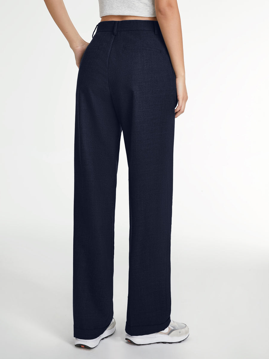 Pantalón Recto con Diseño Liso para Mujer | Ideal para Uso Diario y Eventos
