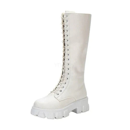 Botas Altas Hasta La Rodilla para Mujer con Diseño Funcional | Ideal para Uso Diario