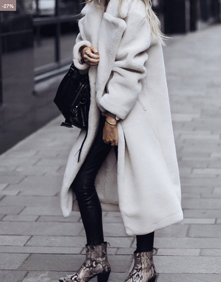 Abrigo Largo con Cuello Alto y Cierre de Botones para Mujer | Ideal para Invierno