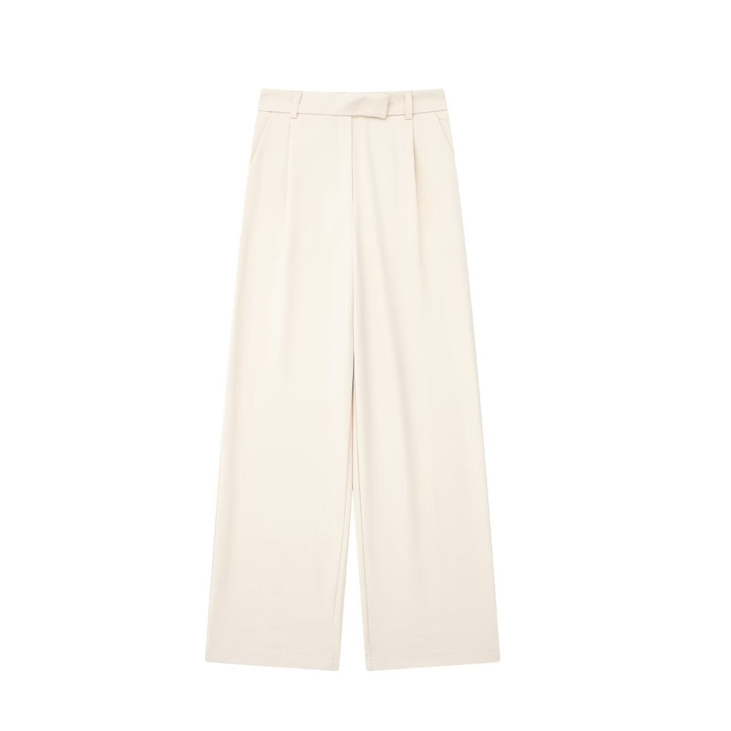 Pantalón de Pierna Ancha de Talle Medio para Mujer | Ideal para Uso Diario y Profesional