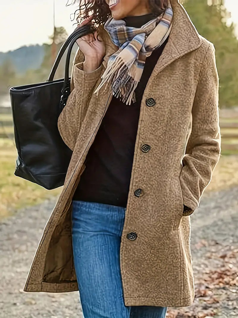 Abrigo De Un Solo Botón para Mujer | Ideal para Otoño E Invierno
