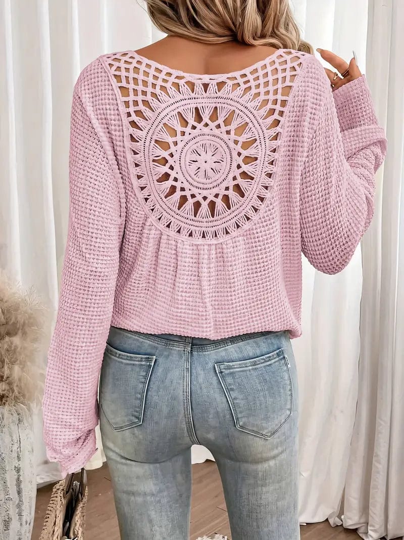Jersey Con Cuello En V Y Textura Gofrada Para Mujer | Ideal Para Uso Diario U Ocasional