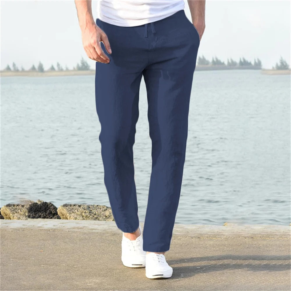 Pantalón con Cintura Elástica y Cordón Ajustable para Hombre | Ideal para Uso Diario y Ocio