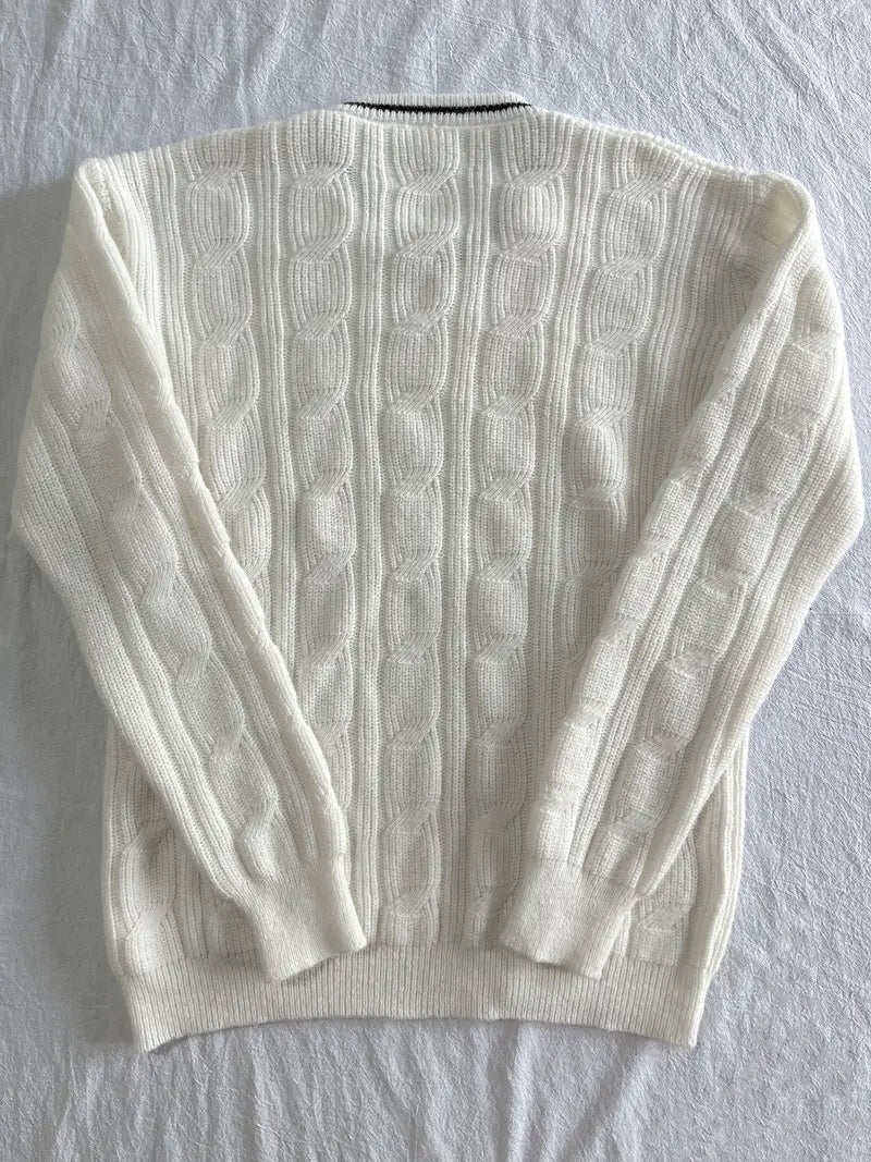 Jersey de Punto para Mujer con Cuello en V | Ideal para Uso Diario