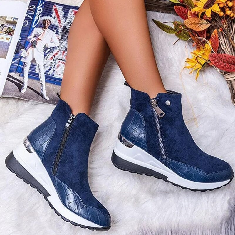 Botines Con Cremallera Doble Para Mujer | Ideal Para Uso Diario Y Temporada Fría