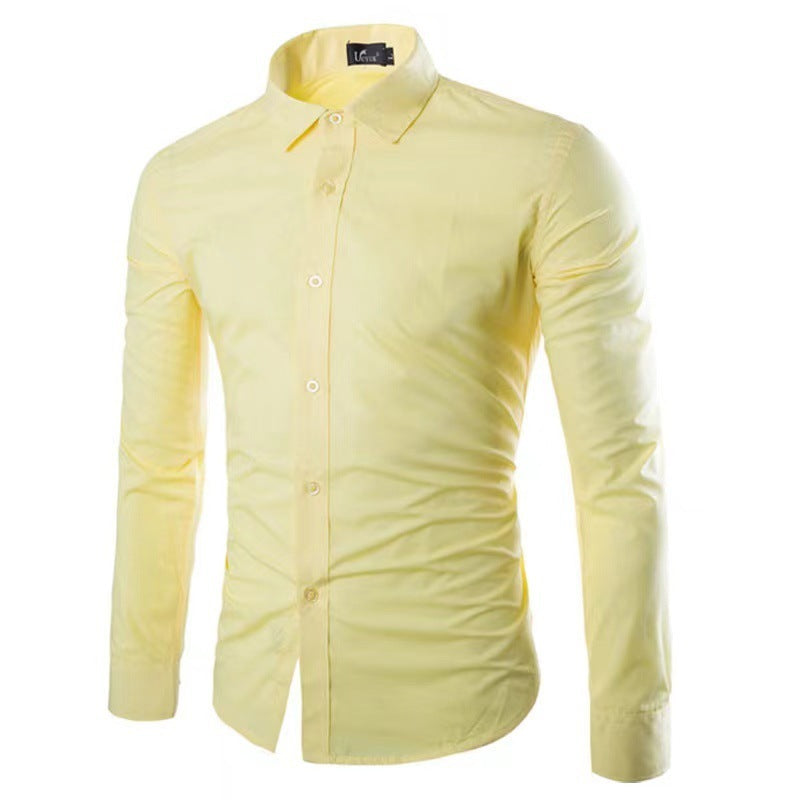 Camisa de Manga Larga con Cierre Abotonado para Hombre | Ideal para Oficina y Uso Diario
