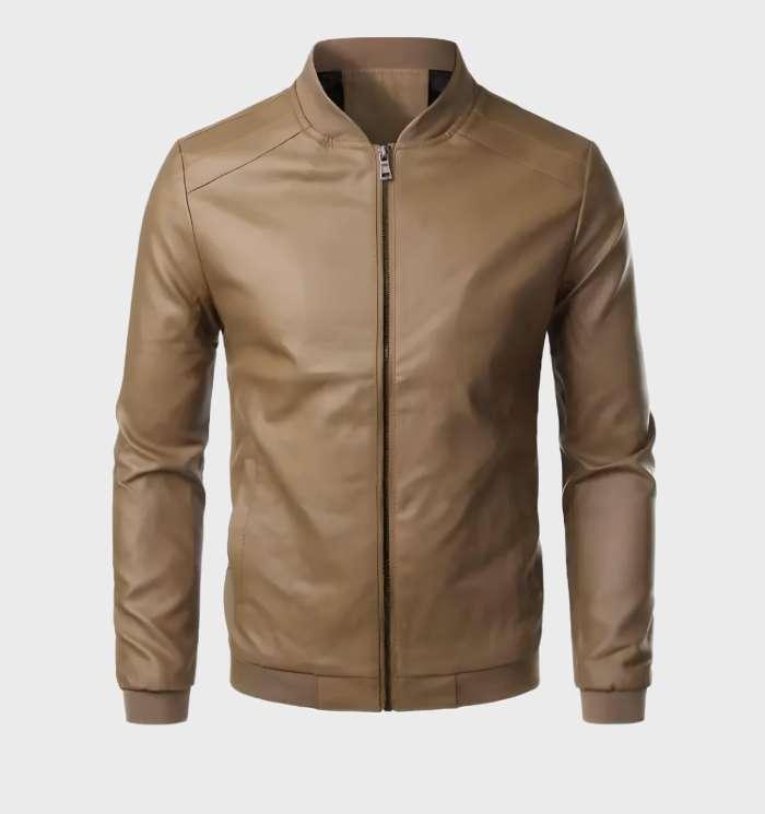 Chaqueta De Corte Ajustado Con Col Alto Y Bolsillos Con Cremallera Para Hombre | Ideal Para Uso Diario Y Desplazamientos