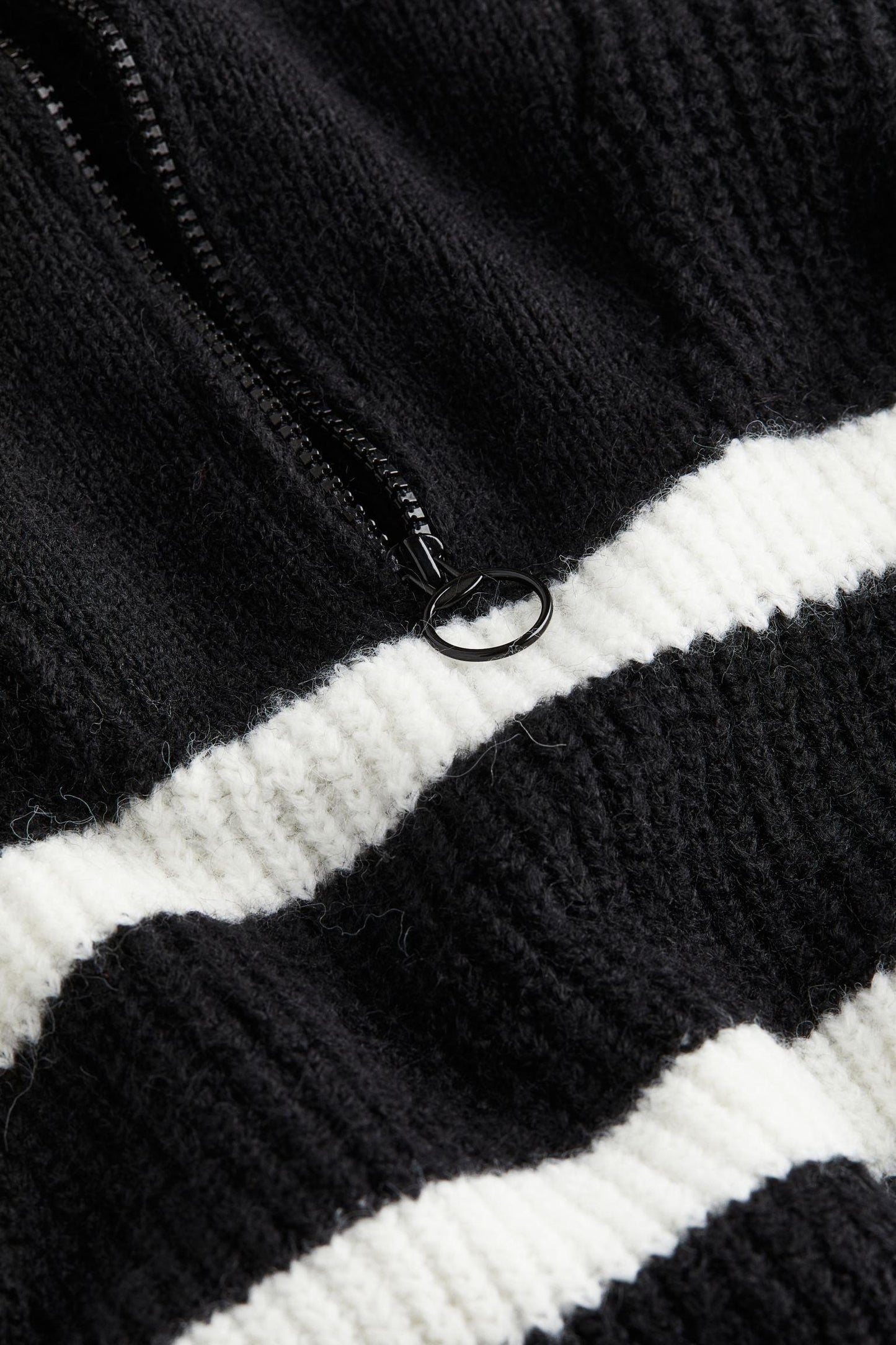 Jersey De Punto Con Rayas Y Cuello Con Cremallera Para Mujer | Ideal Para Uso Diario