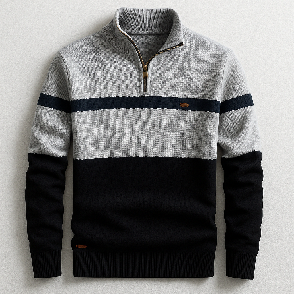 Jersey Ajustado Con Media Cremallera Frontal Para Hombres | Ideal Para Uso Diario Y Varias Ocasiones