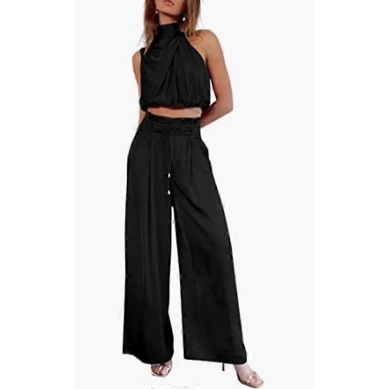 Conjunto con Top sin Mangas y Pantalón de Pierna Ancha para Adultos | Ideal para Verano