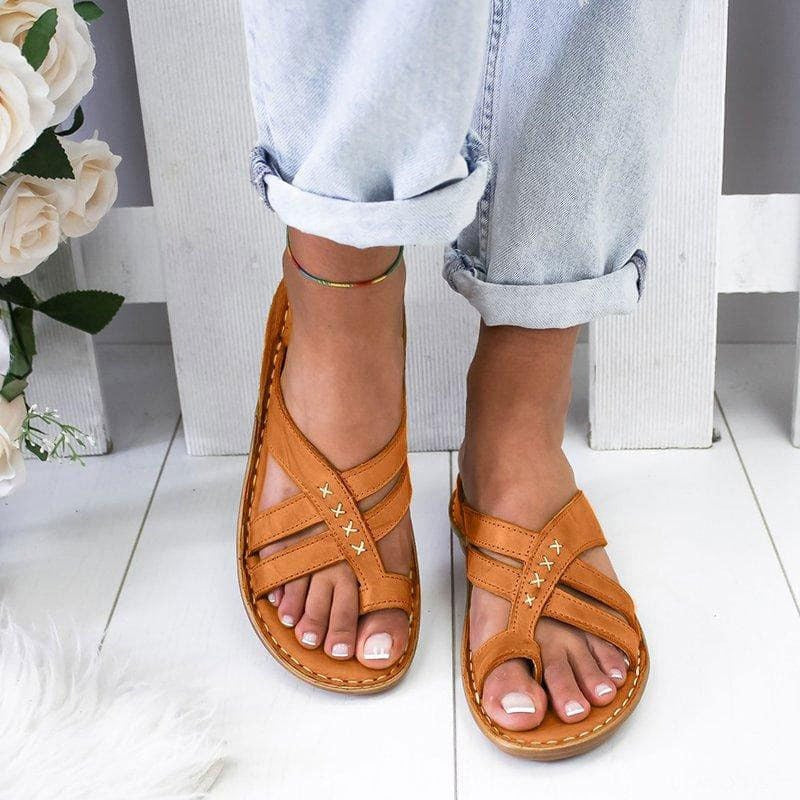 Sandalias Abiertas con Tiras Cruzadas para Mujer | Ideales para Uso Diario en Verano