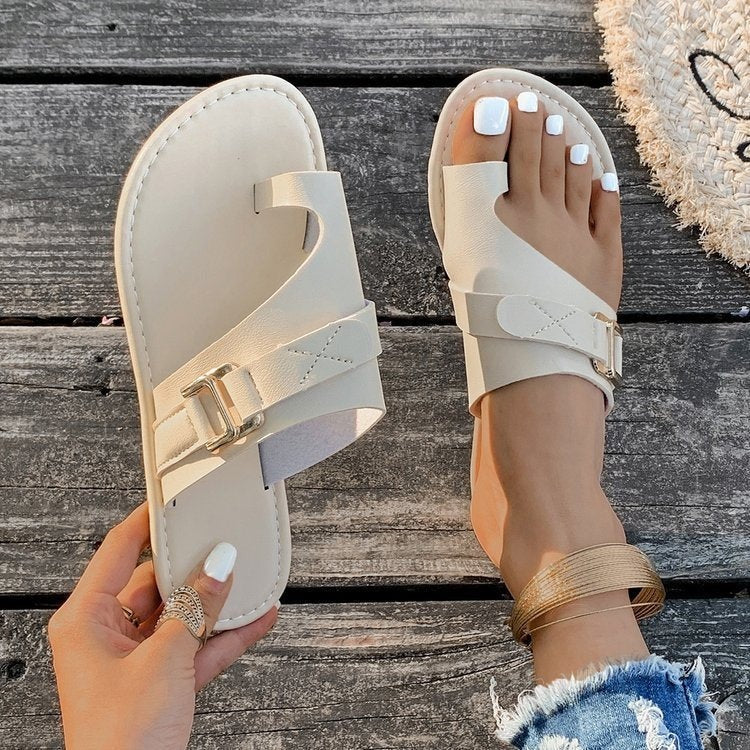 Sandalias Entre-Dedos con Correa Ajustable para Mujer | Ideales para Uso Diario en Verano