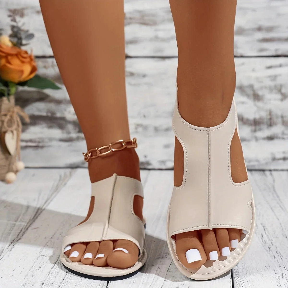 Sandalias con Tiras Elásticas para Mujer | Ideales para Uso Diario en Climas Cálidos