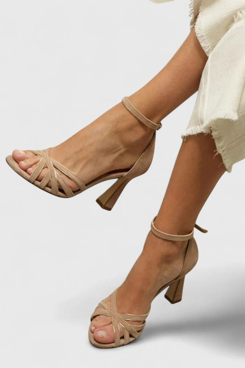 Sandalias Con Tacón Y Correa De Tobillo Para Mujer | Ideal Para Temporada Cálida