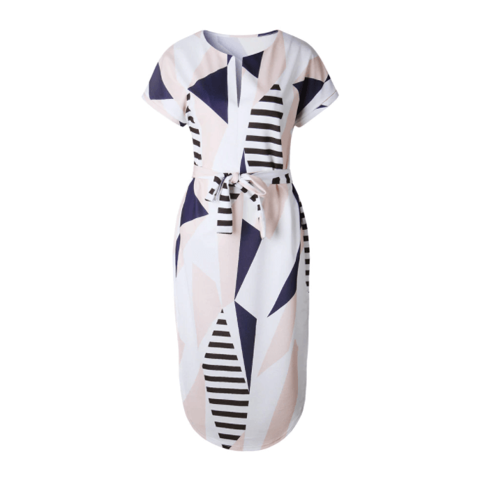 Vestido Midi Asimétrico con Escote en V y Aberturas Laterales para Mujer | Ideal para Verano