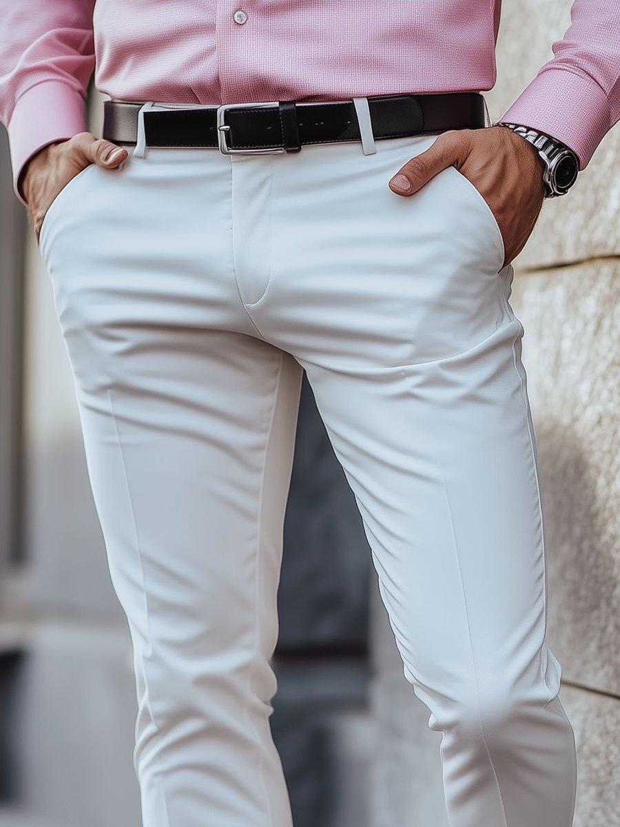 Pantalones de Corte Ajustado para Hombre | Ideales para Uso Profesional y Eventos Formales