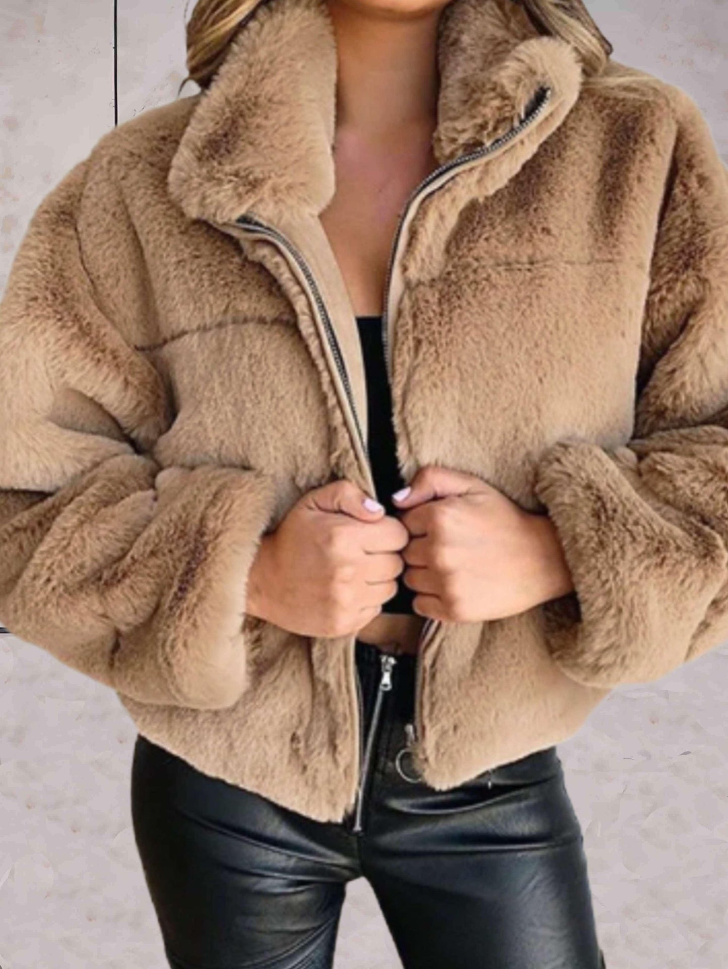 Chaqueta con Cremallera Frontal para Mujer | Ideal para La Temporada Fría