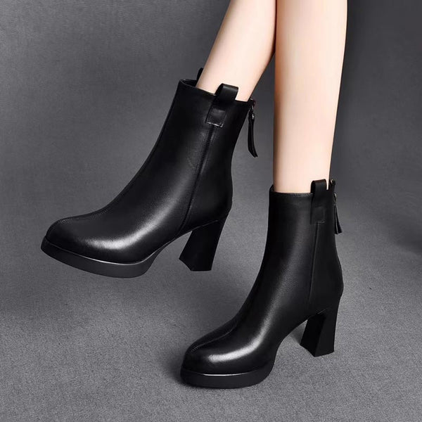 Botas De Tacón Alto Con Diseño Clásico Para Adultos | Ideal Para Uso Urbano