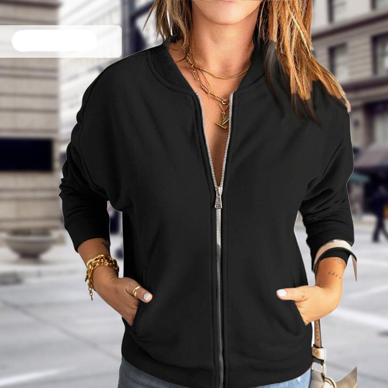 Chaqueta Bomber con Cierre para Mujer | Ideal para Uso Diario