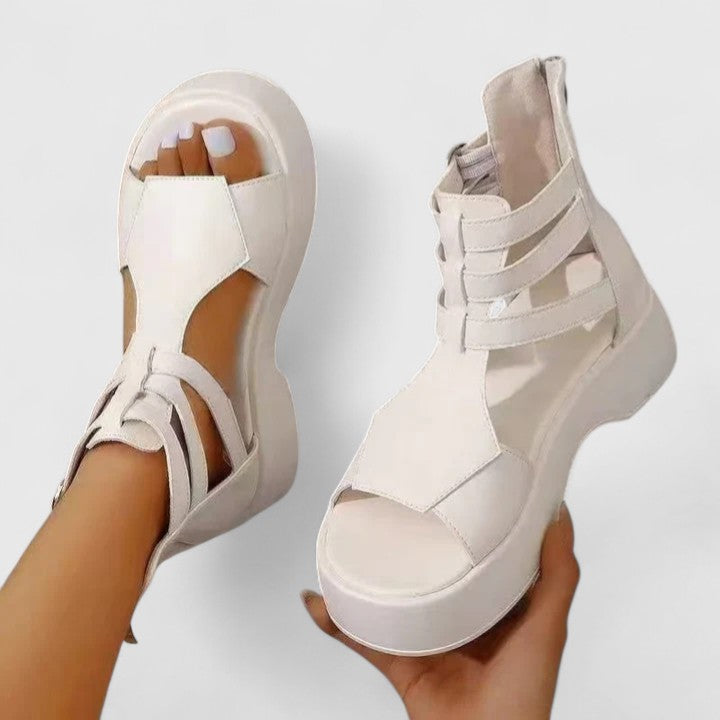 Sandalias Con Plataforma Y Tacón Para Mujer | Ideal Para Uso Diario Y Temporada Cálida
