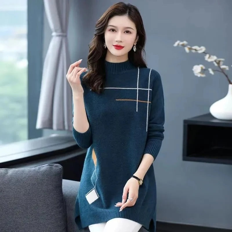 Jersey de Manga Larga con Corte Relajado para Mujer | Ideal para Días de Invierno