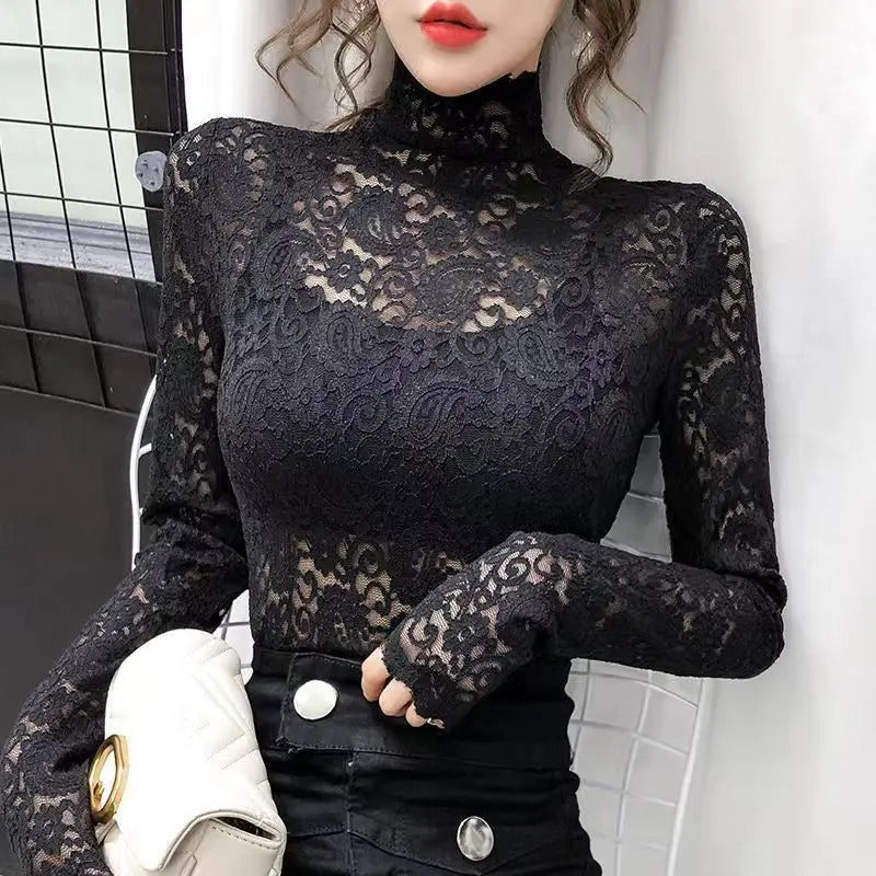 Top Con Cuello Alto Y Mangas Largas Para Mujer | Ideal Para Uso Diario Y Eventos